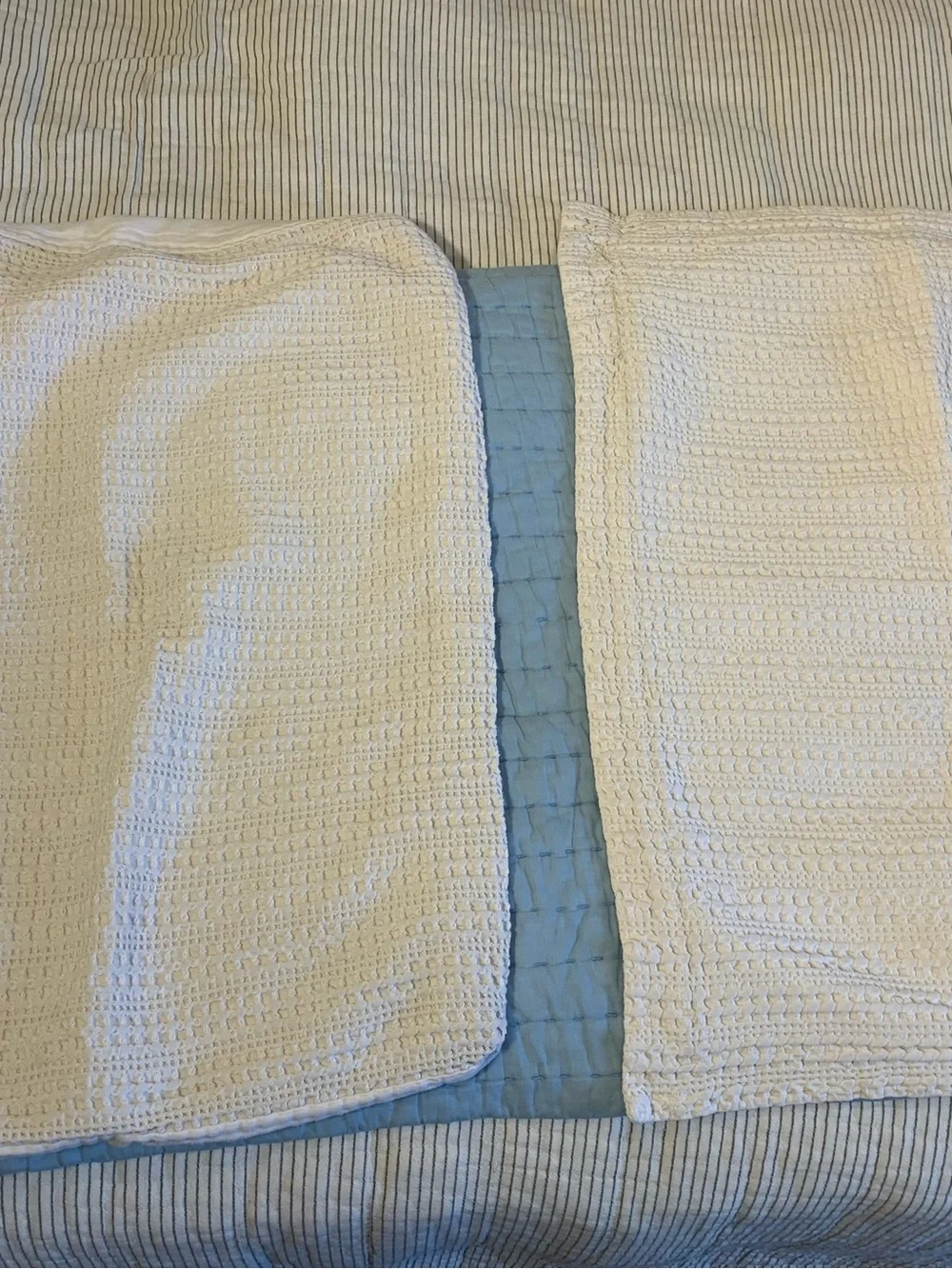Pottery Barn Ivory Crochet Throw Blanket